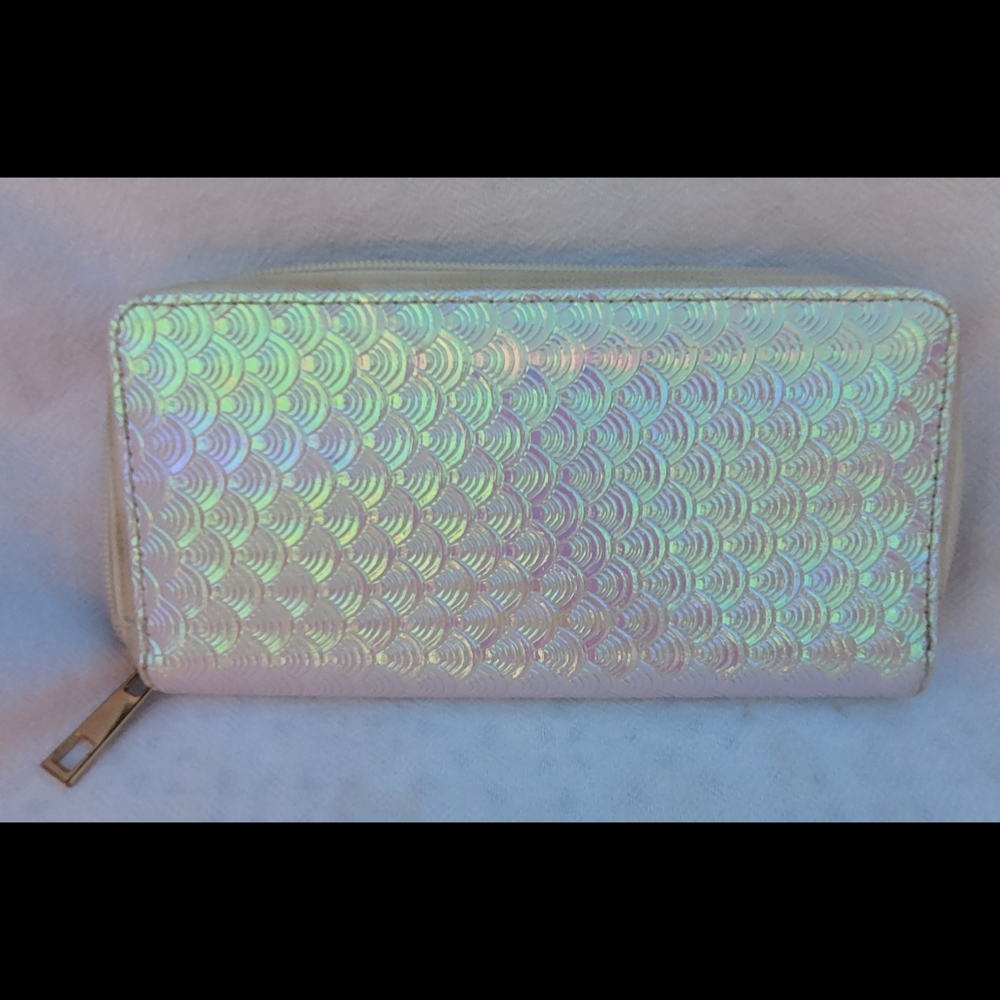 Iridescent mermaid scale wallet